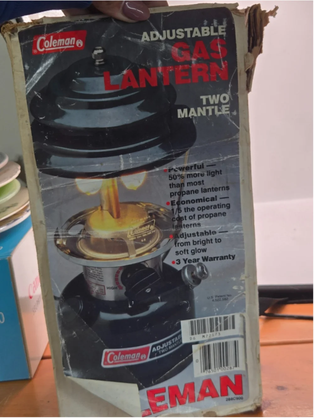 Vintage Coleman Two Mantle Gas Lantern Green Camping Light Box 288A700